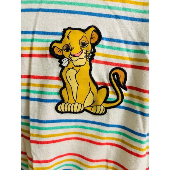 Disneys Lion King Tie Crop Top Multi Rainbow Stripe Size XL - Picture 3 of 4
